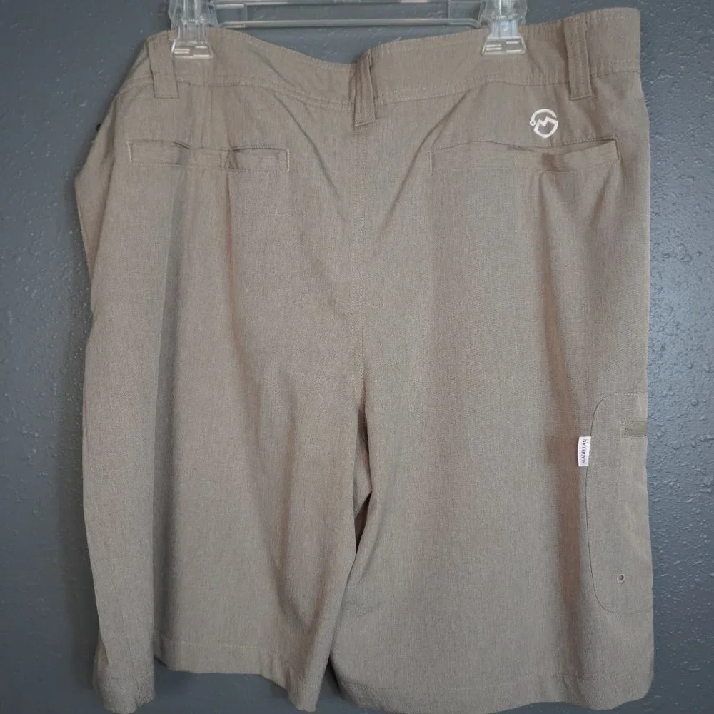 Magellan Outdoor Mens Khaki And Black Bundle (2) Fishing Cargo Shorts Size 42